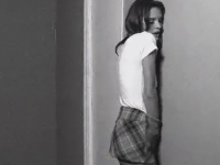 schoolgirl can’t stop touching herself under her skirt